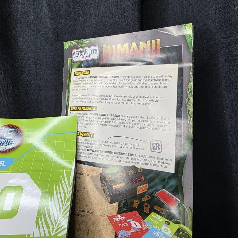Jumanji Escape Room The Game Family Fun By Cardinal OPEN BOX Works - Picture 6 of 10
